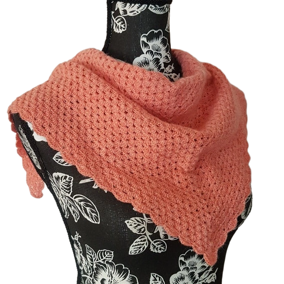 Salmon Sunset Alpaca Shawl A Cozy Neck Wrap for Any Adventure