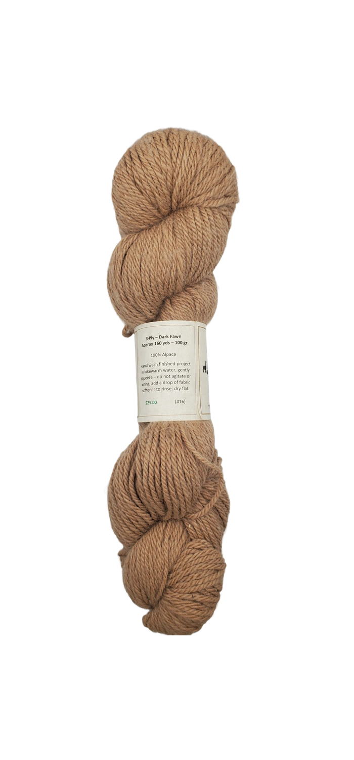 Cozy Dark Beige Alpaca Yarn: 100% Pure Luxury. SKU 16. Soft, Warm, and Simply Irresistible.