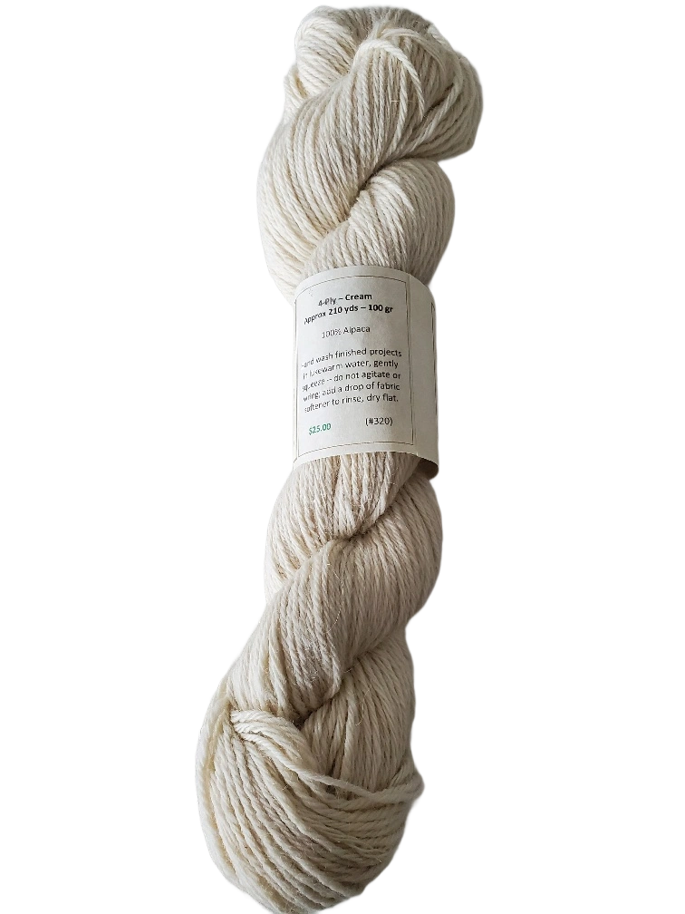 Luxurious Cream Alpaca Yarn Cozy Knit Projects 100% Fiber