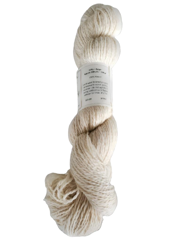 Cozy Beige Alpaca Yarn Bliss 2-Ply Pure Luxury SKU 305 Unleash Your Inner Knitter